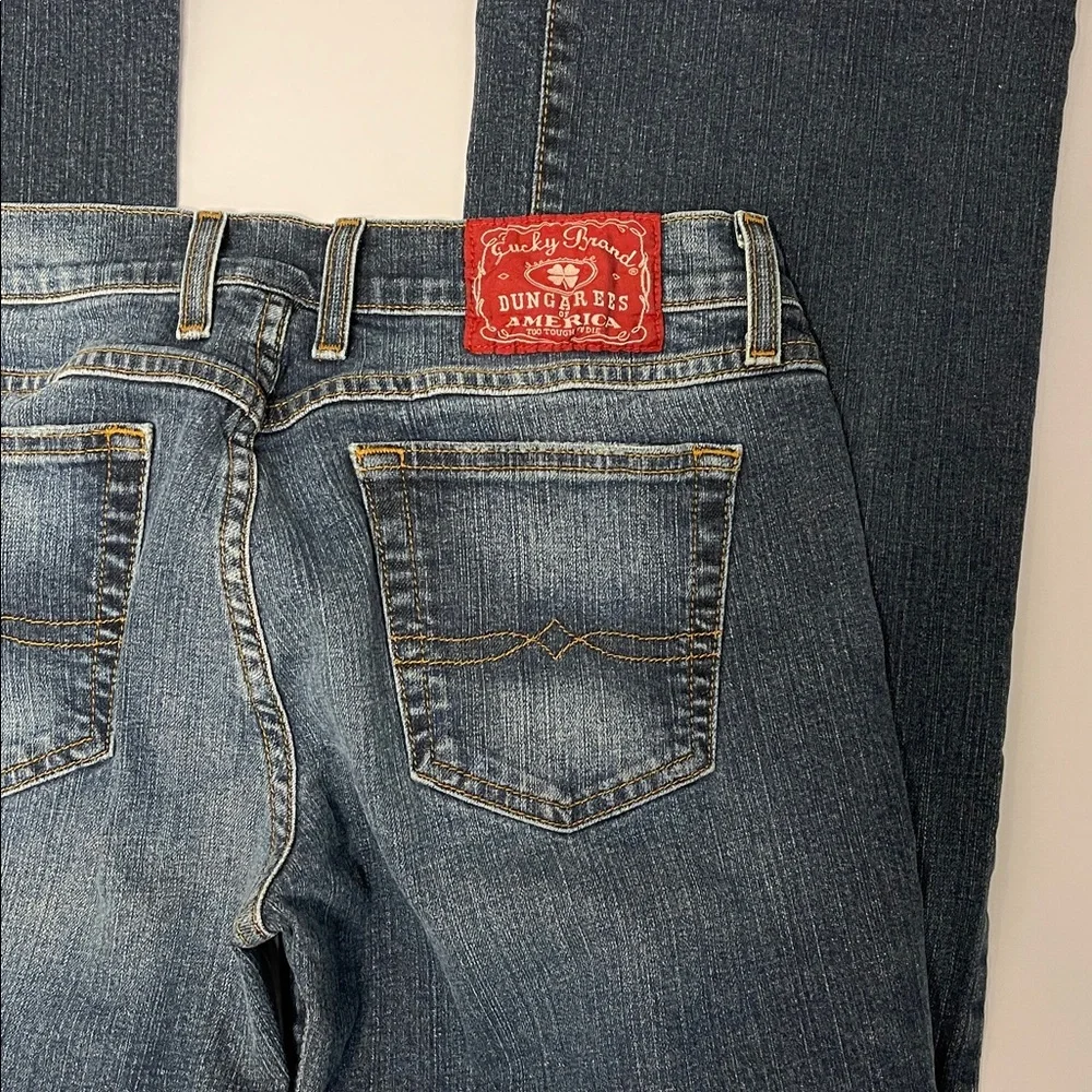 Y2K Lucky Brand Midrise Flare mid tone wash jeans women’s size 10